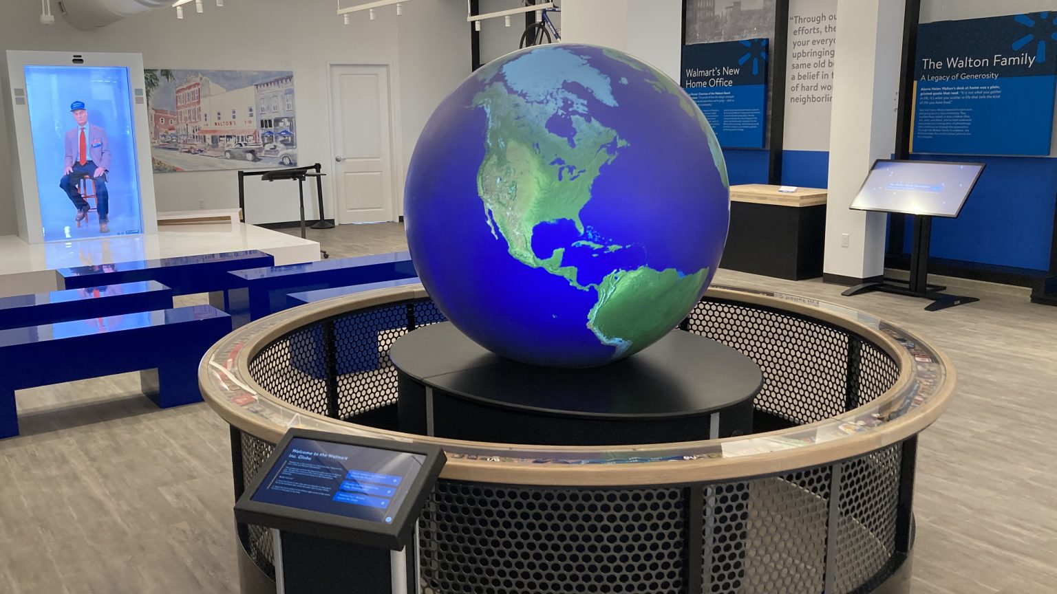 Elumenati dual-projector GeoDome Globe at Walmart Museum