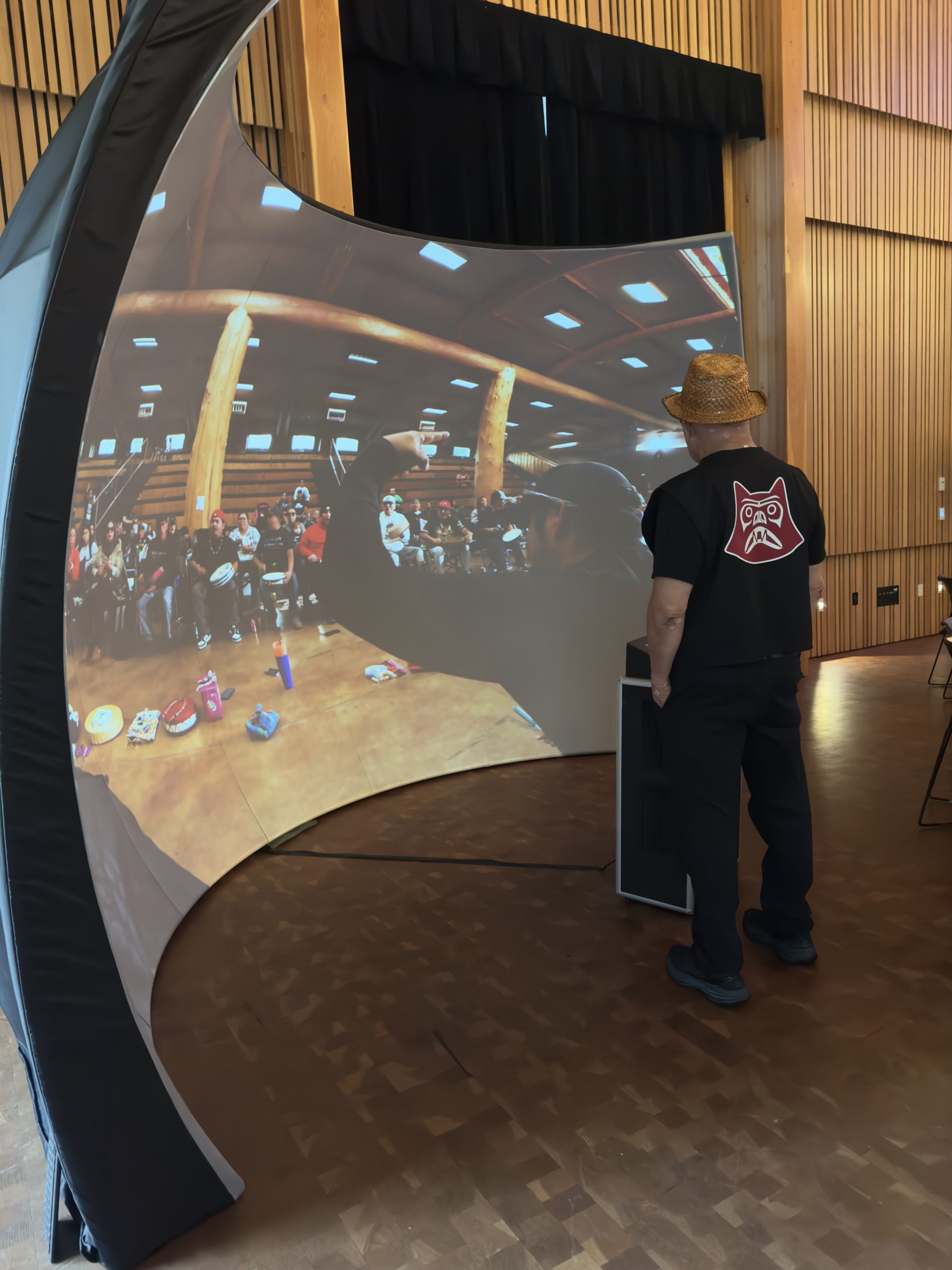 Elumenati GeoDome Panorama for indigenous storytelling with Children of the Setting Sun Productions