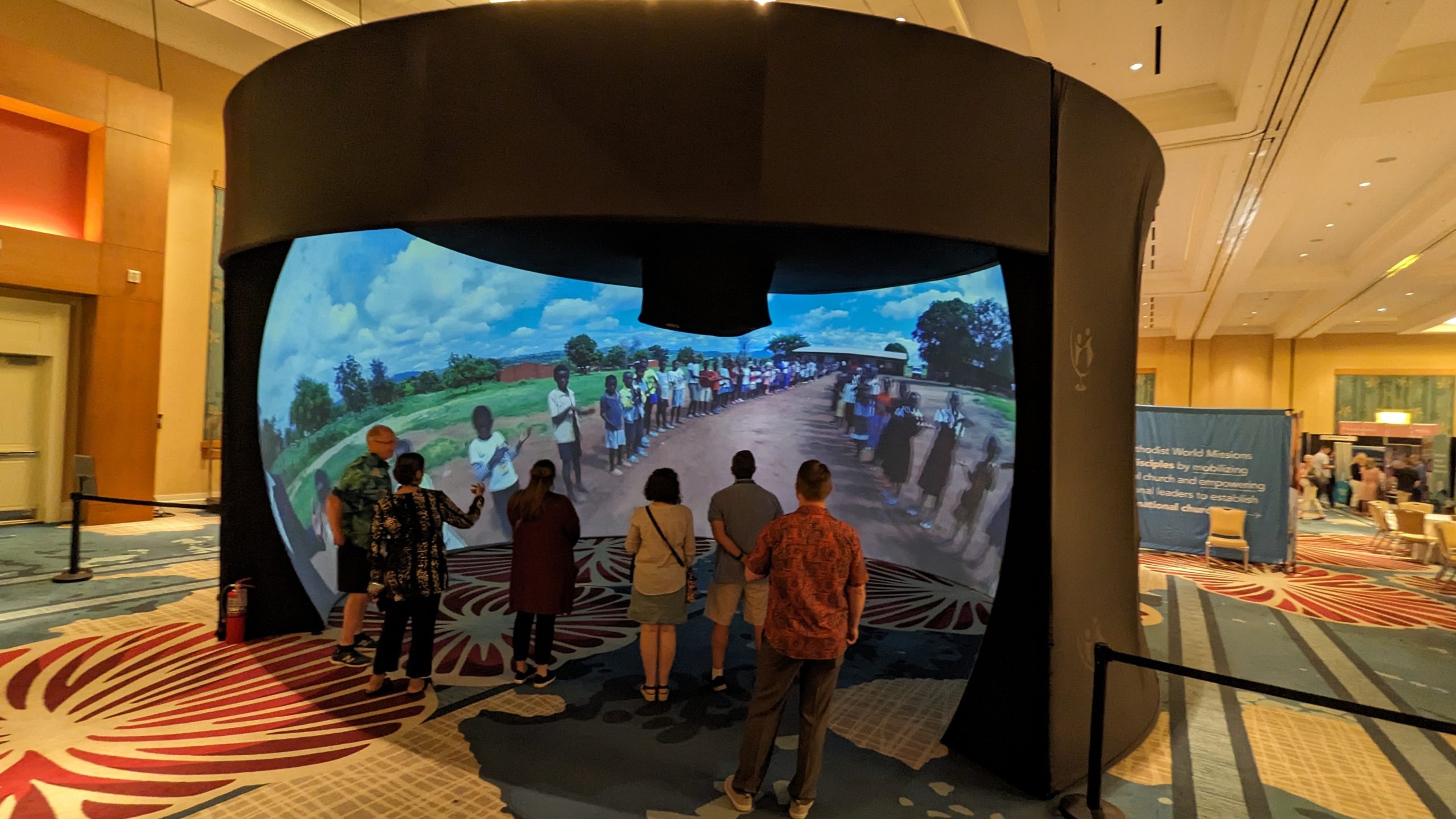 Customized GeoDome Panorama for ICCM booth at GC23 Conference in Orlando, July 2023