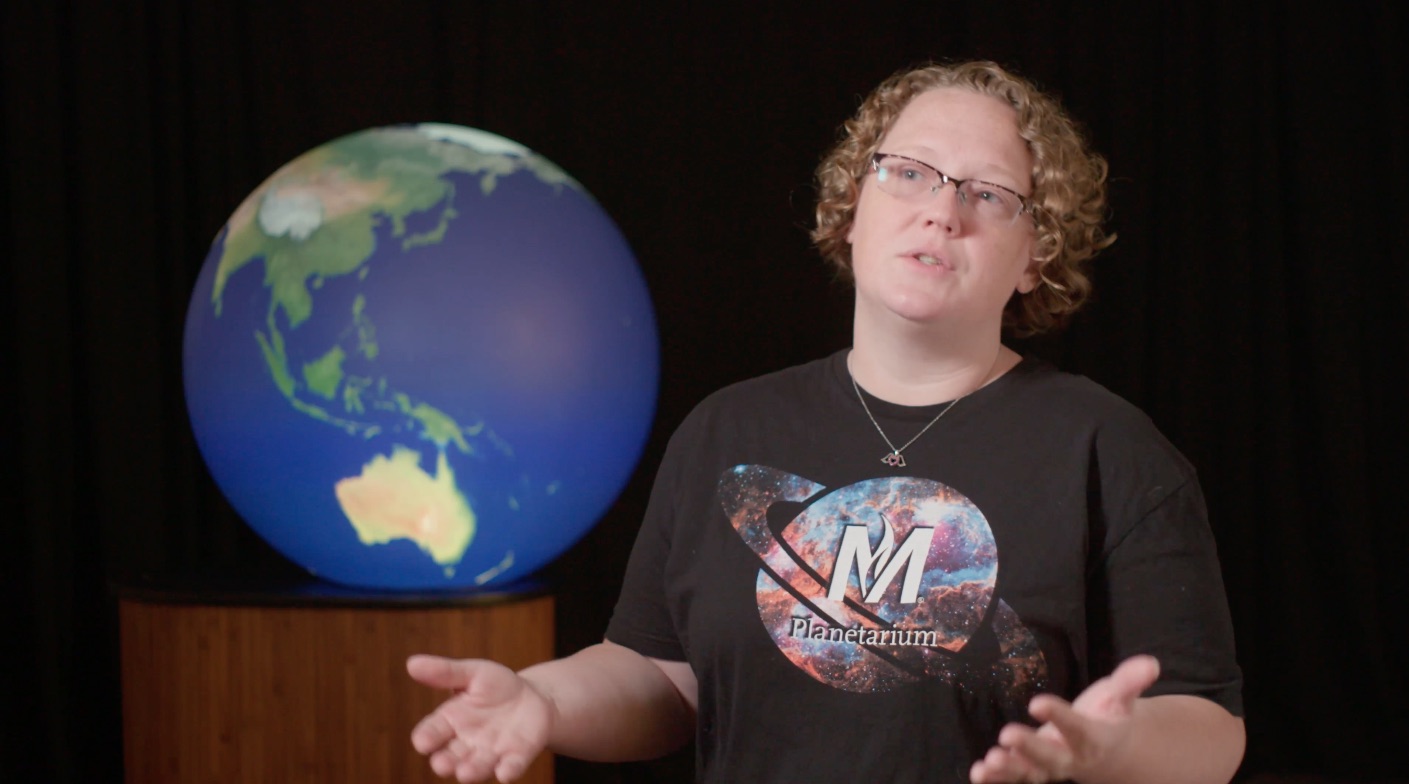 Dr Sara Schultz describes her cuse of WorldViewer CMS in MSUM Planetarium